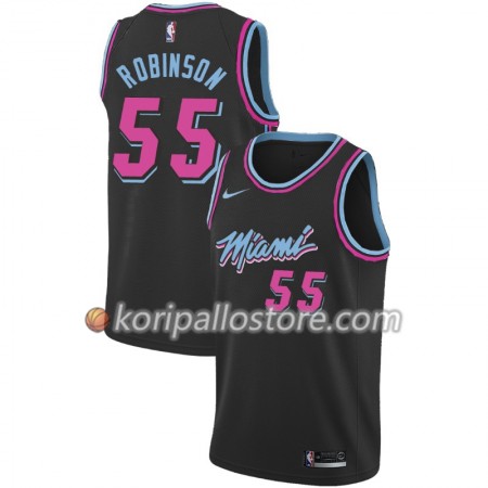 Miami Heat Duncan Robinson 55 2018-19 Nike City Edition Musta Miesten Pelipaidat Swingman 